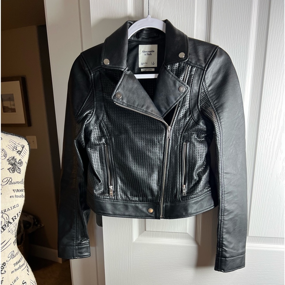 Vegan leather jacket black